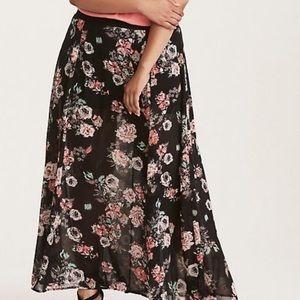 Torrid Chiffon Floral Maxi Skirt
